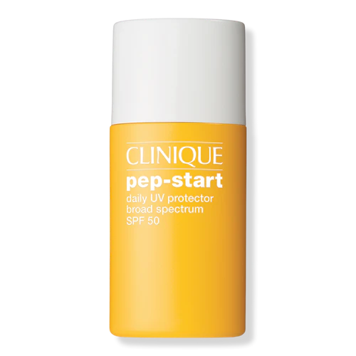 Clinique Pep-Start Daily UV Protector SPF 50 — Product-family illustration; shade/packaging may vary