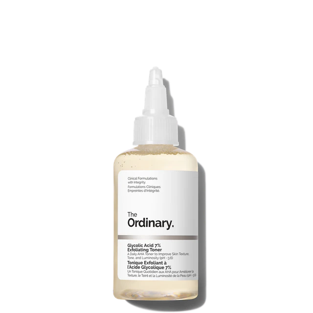 The Ordinary Glycolic Acid 7% Exfoliating Toner — Product-page image; packaging may vary