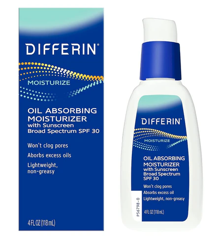 Differin Oil Absorbing Moisturizer SPF 30 — historical product image; packaging or shade may differ