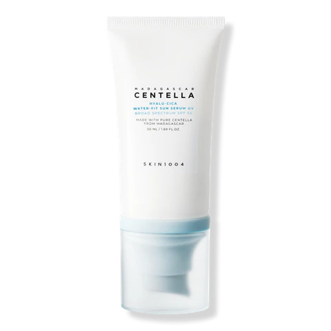 SKIN1004 Hyalu-Cica Water-Fit Sun Serum SPF 50 — historical product image; packaging or shade may differ