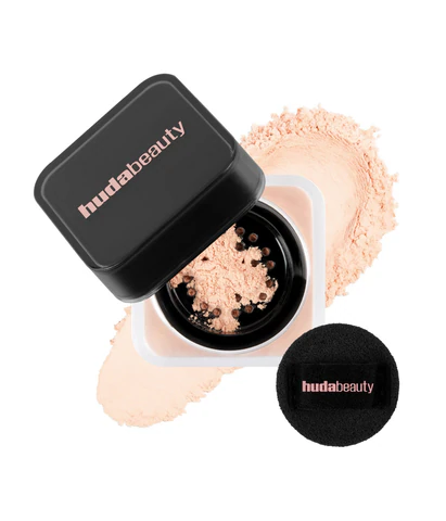 Huda Beauty Baby Bake Loose Baking Powder — Baby Bake Mini 6g packaging; shade may differ.