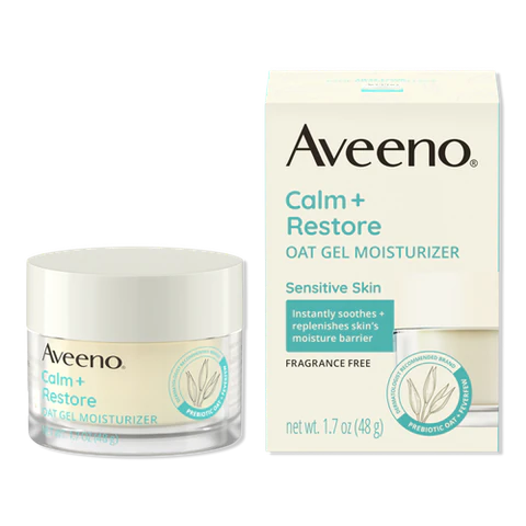 Aveeno Calm + Restore Oat Gel Moisturizer — historical product image; packaging or shade may differ