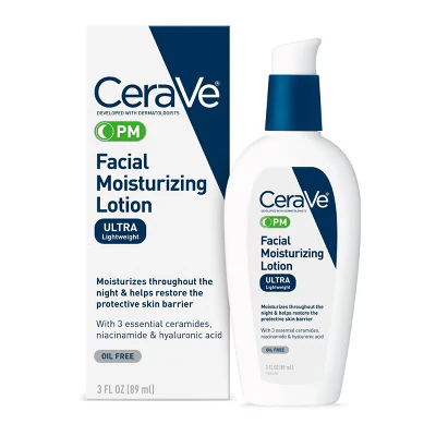 CeraVe PM Facial Moisturizing Lotion — historical product image; packaging or shade may differ