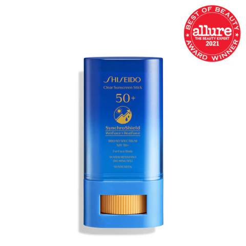 Shiseido Clear Sunscreen Stick SPF 50+ — historical product image; packaging or shade may differ