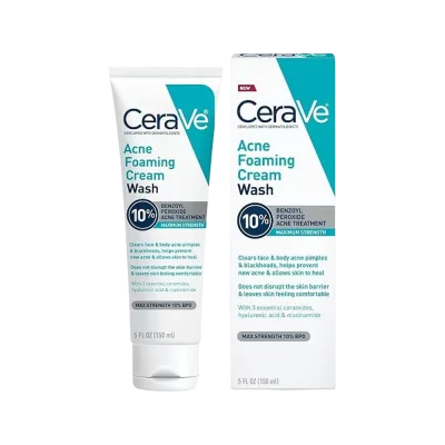 CeraVe Acne Foaming Cream Cleanser product image