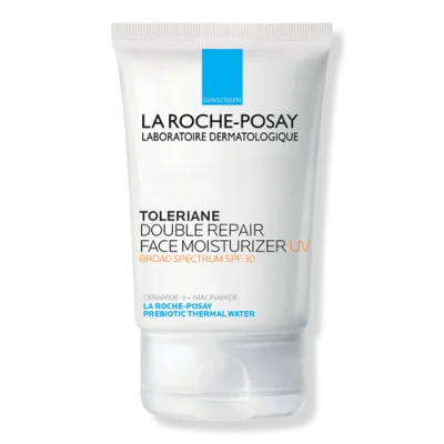 Toleriane Double Repair UV SPF Moisturizer for Face, Daily Facial Moisturizer with Sunscreen SPF 30, Niacinamide and Glycerin, Oil Free, Moisturizing Sun Protection