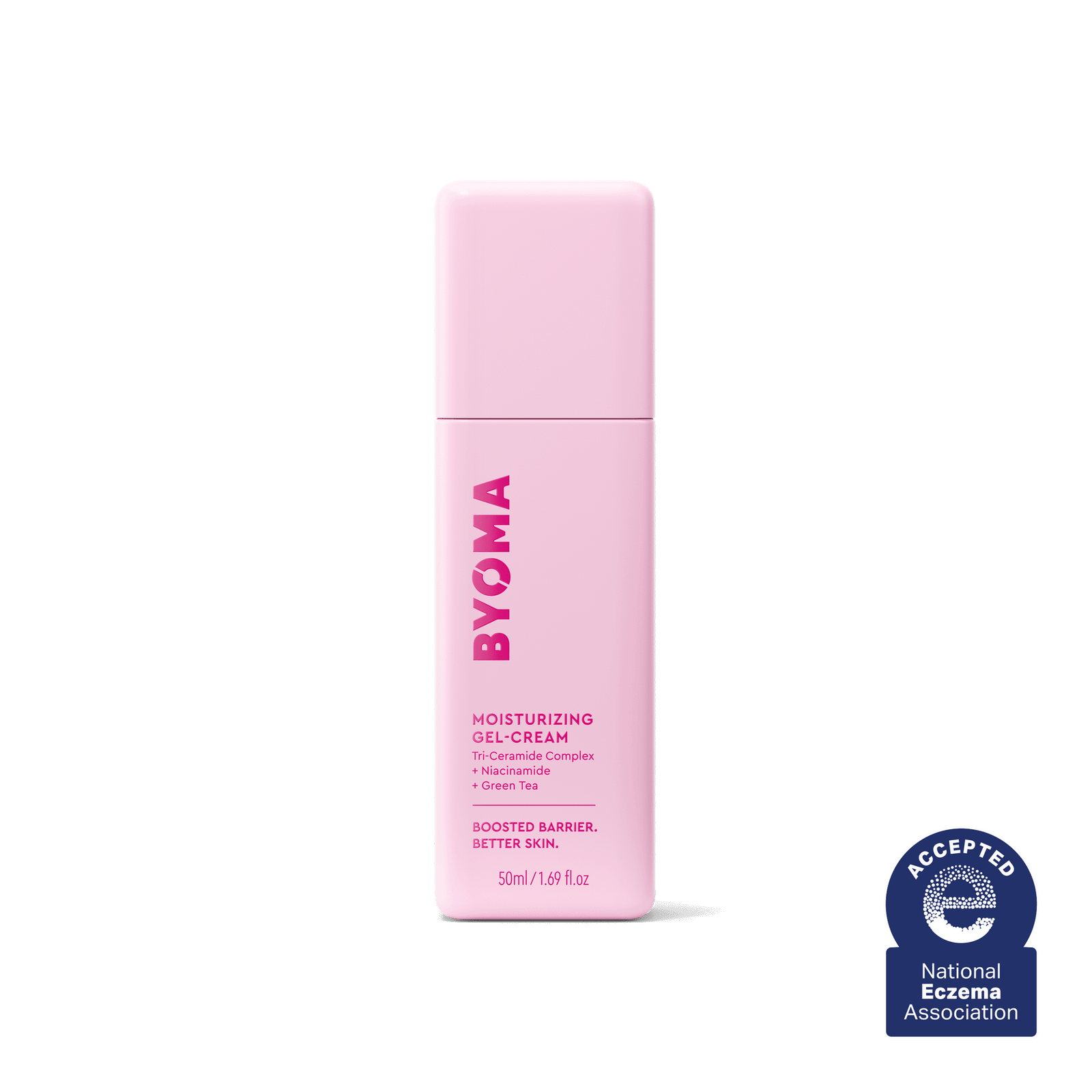 A bottle of Byoma Moisturizing Gel-Cream.